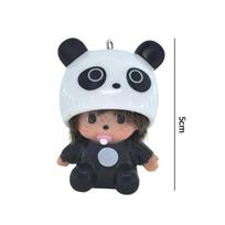 Monchhichi Keychain  Keyring Cute Cartoon Kt Cat Hanging Keychains Car Key Ring Women Bag Pendant Children'S Day Gift green