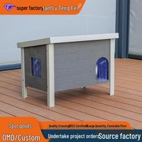 All-Season Rainproof WPC Dog Kennel for Small, Medium, and Large Dogs - Outdoor Pet House 89 x 52 x 71 cm pilka spalva/šviesiai pilka spalva