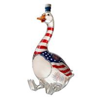 Goose Shaped Whiskey Decanter, 3D Animal Glass Bottle with Stopper, Novelty Wine Dispenser for Home Bar, Gift for Whiskey Lovers Size#17 white