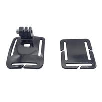 Anti-Slide 360 Degree Rotary Action Camera Clamp Mount Waterproof Motion Camcorder Backpack Strap Clip Holder 1 black