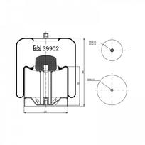 Pneumatinės pakabos pagalvė FEBI BILSTEIN 39902