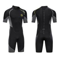 Mens 1.5mm Neoprene Shorty Wetsuit Snorkeling Surfing Diving Warmth UV Protection Winter Small black
