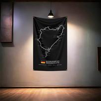 Nurburgrings Racing Track Fans Flag 3x5ft 90x150cm For Garage Wall Decor Banner 74x94cm(29x37in)