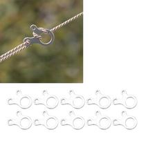 20 Pcs Aluminum Alloy Rope Tensioner 3 Holes Paracord Buckle Durable Guyline Cord Adjuster  Tent