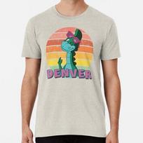Denver The Last Dinosaur Funny Tee Size S to 5XL Made in the USA T-Shirt XL white