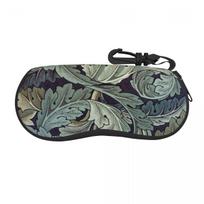 Custom Acanthus By William Morris Shell Glasses Case Unisex Travel Textile Pattern Eyeglasses Case Sunglasses Protector Box One Size gray