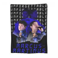 Relax Marcus And Martinus Unforgettable Eurovisions Sweden Blanket Bed Decorative Throw Blankets Warm Velvet for Office Size: 75*100cm, Weight: 230 GSM blue