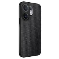 Applicable to vivo V60 mobile phone case carbon fiber pattern magnetic suction leather pattern soft case anti-drop Y300Pro magnetic induction wireless vivo V60