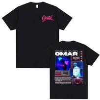 Omar Courtz Por Si Manana No Estoy 2026 Tour T-shirts Men Women Fashion Hip Hop Streetwear T Shirts Casual O-Neck Cotton T-shirt M blue