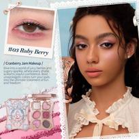 Flower Knows Bunny Garden Collection 6-Color Makeup Eyeshadow Contour Palette Eye Brush Puff Set Eye Glitter Korean Makeup Kit brown