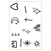 JELUNA Semi-permanent Finger Small Lettering Flower Pattern Illustration Henna Tattoo Sticker 1 pcs T-231