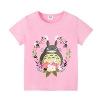 Children T-shirt Girl Boy Cotton Short Sleeves Anime Cartoon Tees Fashion Round Neck T Shirt Kids Cute Summer Clothes New 110