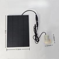 1 rinkinys Saulės mini panardinamas siurblys USB Lauko siurbimo deguonies praturtinimas filtras Amfibijinis siurblys DC žemo slėgio miniatiūrinis fontano siurblys gray