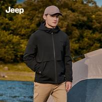 JEEP Men's Outdoor Windbreaker Jacket 3XL black
