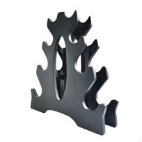 Dumbbell Rack Stand, Sturdy 4-Tier Floor Bracket, Space-Saving Weight black