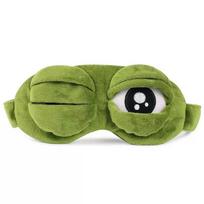 Skin-friendly Plush Sleep Mask Green Big Eyes 3D Eye Mask Lovely Frog Sleep Eye Mask  Travel Nap 01