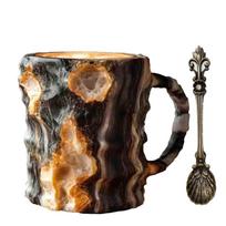 Imitation Crystal Mineral Coffee Cup Resin Fashion Water Cup Office Home Mineral Cup  Year Gift Birthday Gift For Friends 250ml violetinė