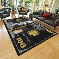 100 dolerių banknoto formos kilimas neslystantis poliesterio pinigų kilimas svetainės ir miegamojo dekoravimo kilimas 40X60CM gray