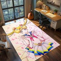 Sailor Moon Anime Kilimas Didelis Kilimas Neslystantis Plaunamas Grindų Kilimėlis Žaidėjo Kambarys Miegamasis Namų Dekoras -QJY 60x90cm black