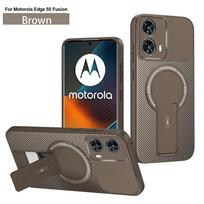 „Motorola Moto Edge 50 Fusion 5G“ prabangus „Armor Magsafe“ belaidis įkrovimo dėklas, skirtas „Edge50 Fusion“ magnetiniam laikiklio dangteliui. For Edge 50 Fusion black