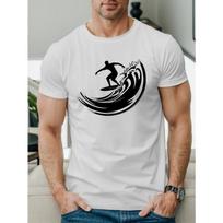 Surf Men's Short Sleeve T-shirt Summer T-shirt Top Cool, Casual, and Fashionable S balta