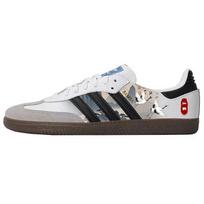 Adidas Originals SAMBA OG Slip Resistant Cushioning Abrasion Resistant Low top Skateboard Shoes Unisex Black White B75806(Team181-) 40 gray