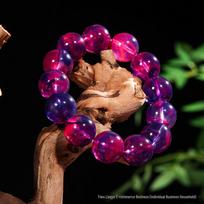 Amber Beeswax Purple Honey Beaded Bracelet: Men's and Women's Rosary with Buddhist Beads Purple Honey 12mm Bracelet brown