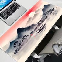 Large Mouse Pad Red and black art landscapes Computer Keyboard Pad Gaming Accessories Ink painting Mousepad Gamer Desk Mat Table 800x300x2mm