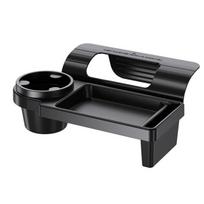 Car Door Cup Holder & Phone Storage Box - Multi-Function Auto Interior Organizer for Drinks & Gadgets black