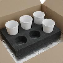 Foam Cup Holder Insert Reusable Delivery Bag Drink Carrier SpillResistant MultiCup Tray for white