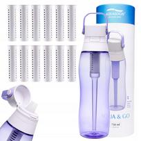 Gertuvė su filtru Aqualogis Aqua&Go 0,75 l, violetinė, su 12 papildymų
