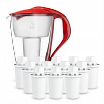 Vandens ąsotis Dafi CRYSTAL LED 2 l, raudonas, su 12 Classic filtrų