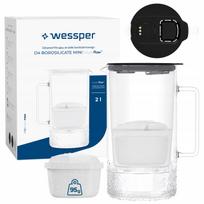Stiklinis vandens ąsotis Wessper D4 Borosilicate MINI su 2 filtrais