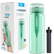Gertuvė su šiaudeliu Wessper Tritan, 680 ml, mėtinė