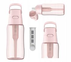 Vandens buteliukas su filtru Dafi Solid 0,5 l, rožinis, su filtru
