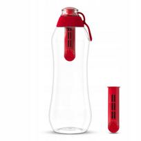 Vandens butelis su filtru Dafi Soft 0,7 l, raudonas, su 2 filtrais