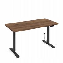 Reguliuojamas elektrinis stalas BIMOTION 1S, 140x70 cm, juodos/riešuto spalvos, aukštis 73–120 cm