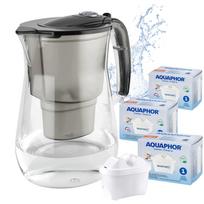 Vandens filtravimo ąsotis Aquaphor Onyx Black 4,2 l su 3 Maxfor+ kasetėmis