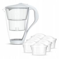 Stiklinis ąsotis DAFI CRYSTAL UNIMAX LED 2 l, baltas, su 6 filtrais
