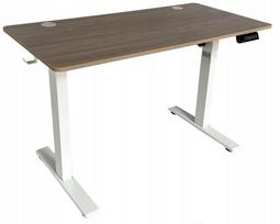 Reguliuojamas stalas VertiGo RXD1-3-2RR, baltai pilkas, 120x60 cm, aukštis 71–120 cm
