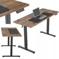 Reguliuojamo aukščio elektrinis stalas 140x60 cm, 72–118 cm, LOFT