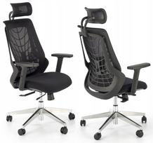 Biuro kėdė HALMAR GERONIMO, juoda, ergonomiška, su ratukais