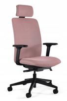 Biuro kėdė Eli, rožinė, ergonomiška, audinys