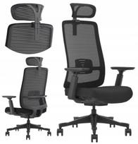 Ergonominė kėdė Calpe su 3D porankiais, juoda, biurui ir namams