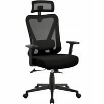 Ergonominė juoda biuro kėdė su aukščio reguliavimu