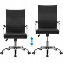 Ergonominė biuro kėdė su porankiais, juoda, pasukama