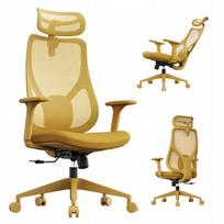 Biuro kėdė Sense7 Moyo, ergonomiška, geltona