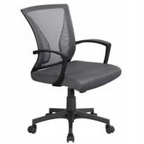 Biuro kėdė su ergonominiu tinkleliu atlošu, tamsiai pilka