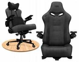 Biuro kėdė Yumisu 2049, ergonomiška, tamsiai pilka, audinys, D-CROSS
