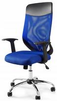 Ergonominė kėdė MOBI PLUS, mėlyna, biurui ir žaidimams, su pasukama baze